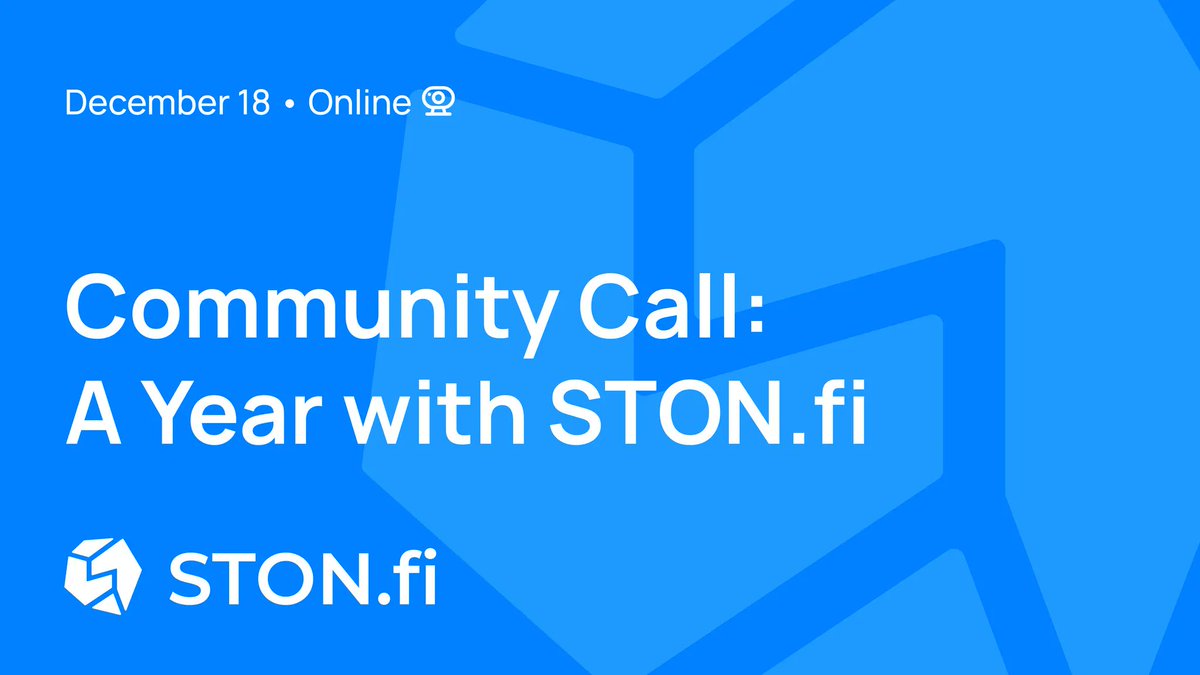 ston_fi's tweet image. 2 days until we unpack 2025 together 🗣

Join us Dec 18 at 15:00 UTC for our Community Call on YouTube. We'll share what we built, what challenged us, and where STON.fi heads in 2026.

🎁 Bonus: submit questions via form: forms.gle/Jypp8it1iNNTaN…
Authors of top 5…