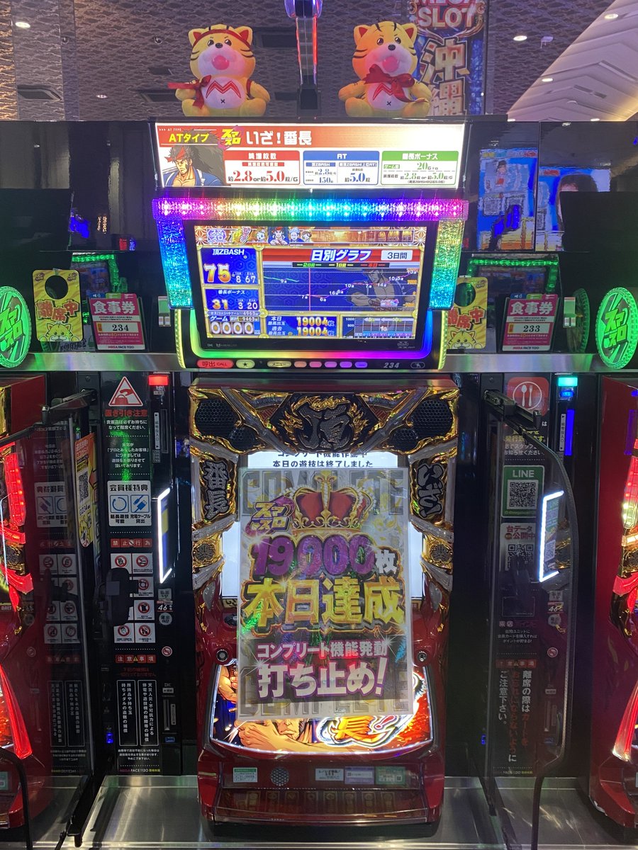 📯コンプリート速報📯 メガフェイス1120豊崎本館 234番台 いざ！番長が