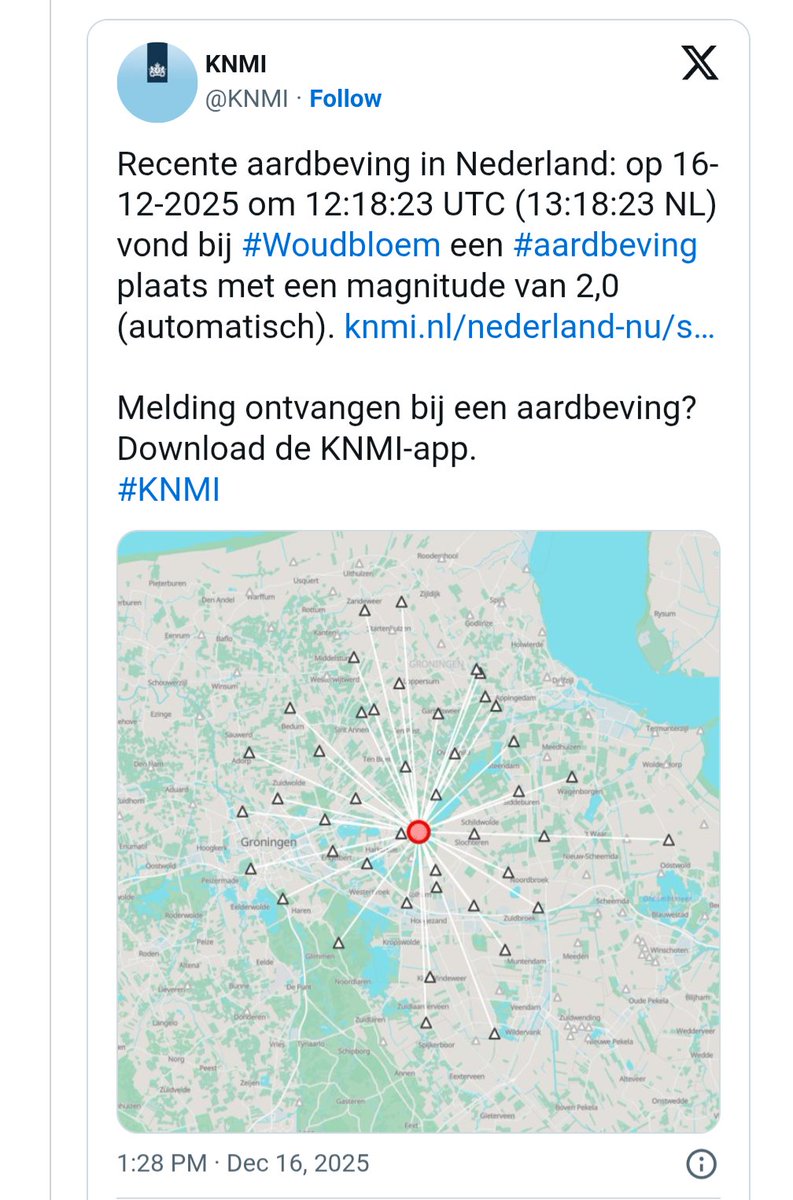 Het houdt niet op, weer een #aardbeving