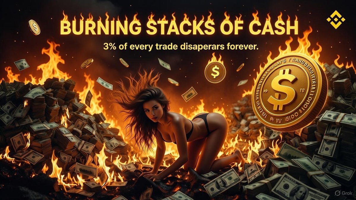 Burning Stacks Of Cash tweet media