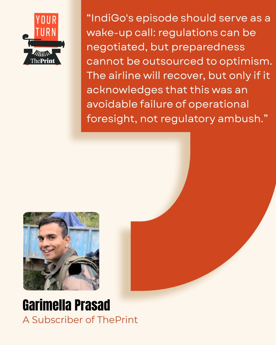 ThePrintIndia's tweet photo. #EditorPicks | Featured Subscriber Opinion of the Week 

We’re thrilled to spotlight an exceptional piece by Garimella Prasad, selected as the best submission of the week by the senior editorial team at ThePrint.
Published under our exclusive subscriber-driven platform #YourTurn, this article stands out for its clarity and conviction. Every week, we receive a range of powerful perspectives — but this one rose to the top. Congratulations to Garimella Prasad!

At ThePrint, we believe journalism is not just about reporting the news — it's also about creating a space where informed citizens like you can express ideas, challenge the status quo, and speak directly to the country. That’s why we created #YourTurn — a dedicated space where our subscribers become contributors.

Subscribing is your first step to joining this critical dialogue.
When you take a subscription, you're not only supporting independent journalism — you're claiming your right to speak, be heard, and shape the narrative. We empower our subscribers to share their views in a way that counts — reviewed, refined, and amplified by our editorial team.

Subscribe today and start sharing your voice: https://t.co/Ki2CM0yyrN