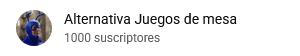 Y al tercer año llegó el momento, pasamos la barrera de los 1000 suscriptores en Alternativa, la verdad una gran alegría para empezar el siguiente año con fuerza y muchas cosas aún por hacer ¡gracias a todo el mundo!