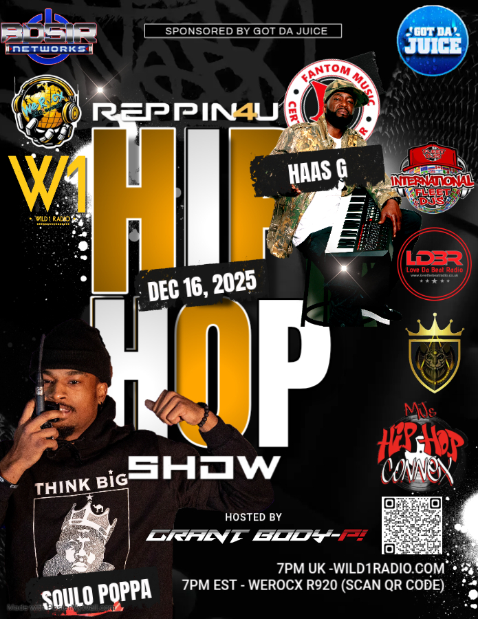 WE ARE LIVE! <a href="/Wild1_Radio/">wild1radio</a> presents RePPiN4U HIP HOP SHOW: IT'S TIME! wild1radio.com Special Guests SOULO POPPA &amp; <a href="/FantomoftheBeat/">FantomoftheBeat</a>!
