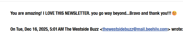 A subscriber emailed me today, and this is why we do it, <a href="/denk_tweets/">Tyler Denk 🐝</a> :

“I LOVE THIS NEWSLETTER. You go way beyond.”

Community isn’t built with hacks.
It’s built by consistently exceeding expectations.

Thanks to <a href="/beehiiv/">beehiiv 🐝</a> for making it easy to go above and beyond!