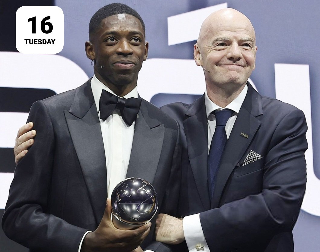 ديمبيلي يتوج بجائزة The BEST كأفضل لاعب في العالم 2025. ضمن حفل جوائز الفيفا.. المقام في #الدوحة 