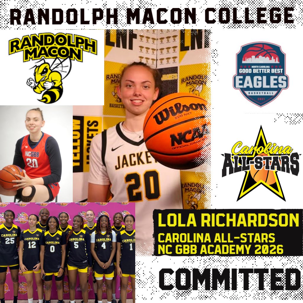 NCGBBA's tweet image. Congratulations NC GBB Academy Senior LOLA RICHARDSON @Lola_Rich_26 on her commitment to Randolph Macon College @RMCWBB &amp;amp; Head Coach Lindsey Burke-Everhart @burke_lindsey . Due to Lola’s academic achievements, she also earned @RandolphMacon Dean’s Award Scholarship.