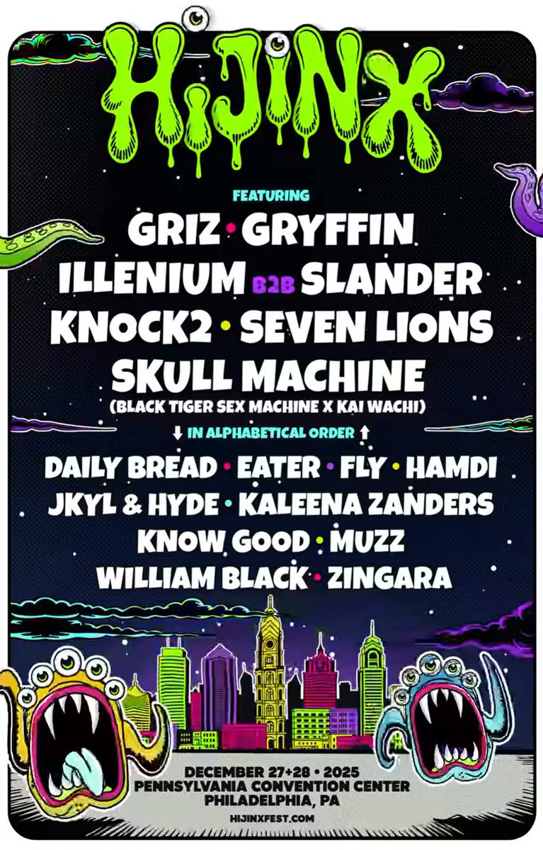 BeatboxBevs's tweet photo. 💚 ENTER FOR A CHANCE TO WIN TWO 2-DAY VIP TICKETS @hijinxfest 💚
To enter: REPOST this post and tag a friend you'd bring with you in the comments. Winner drawn 12/19. Must be 21+. https://t.co/ZK8CRYtKEW