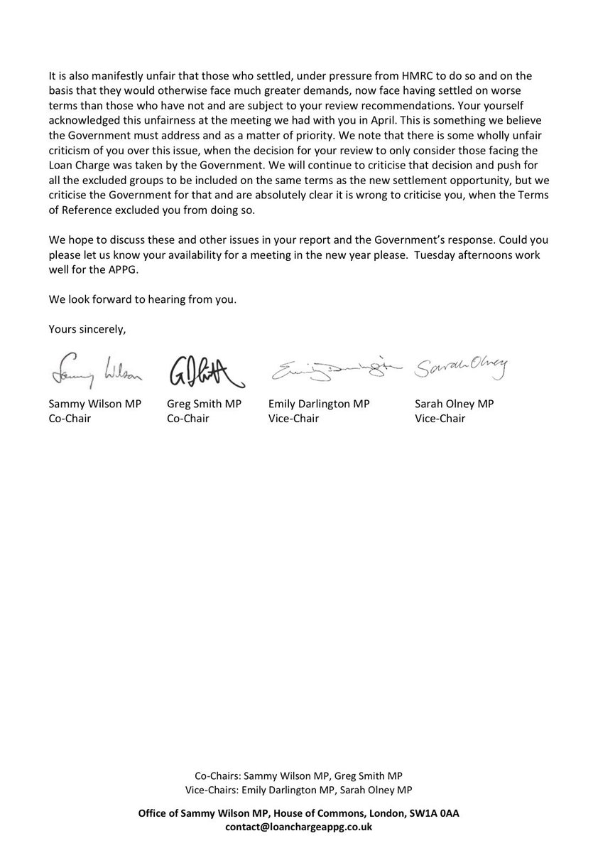 In April, Ray McCann agreed to meet us once his report of  #McCannReview into #LoanCharge settlement terms was published. We have a number of key questions &amp; issues, including real concern that the Government has watered down the recommendations, preventing resolution for many.