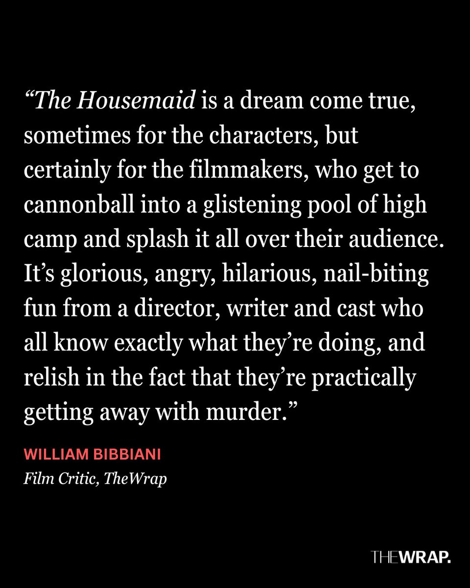 There’s an ingeniously arch quality to “The Housemaid’s” timing, dialogue and editing that assures us that, yes, this is all very intentional, and yes, we are allowed to simply roll with it. This is supposed to be a good time, even when it’s a little disgusting.

Read more from
