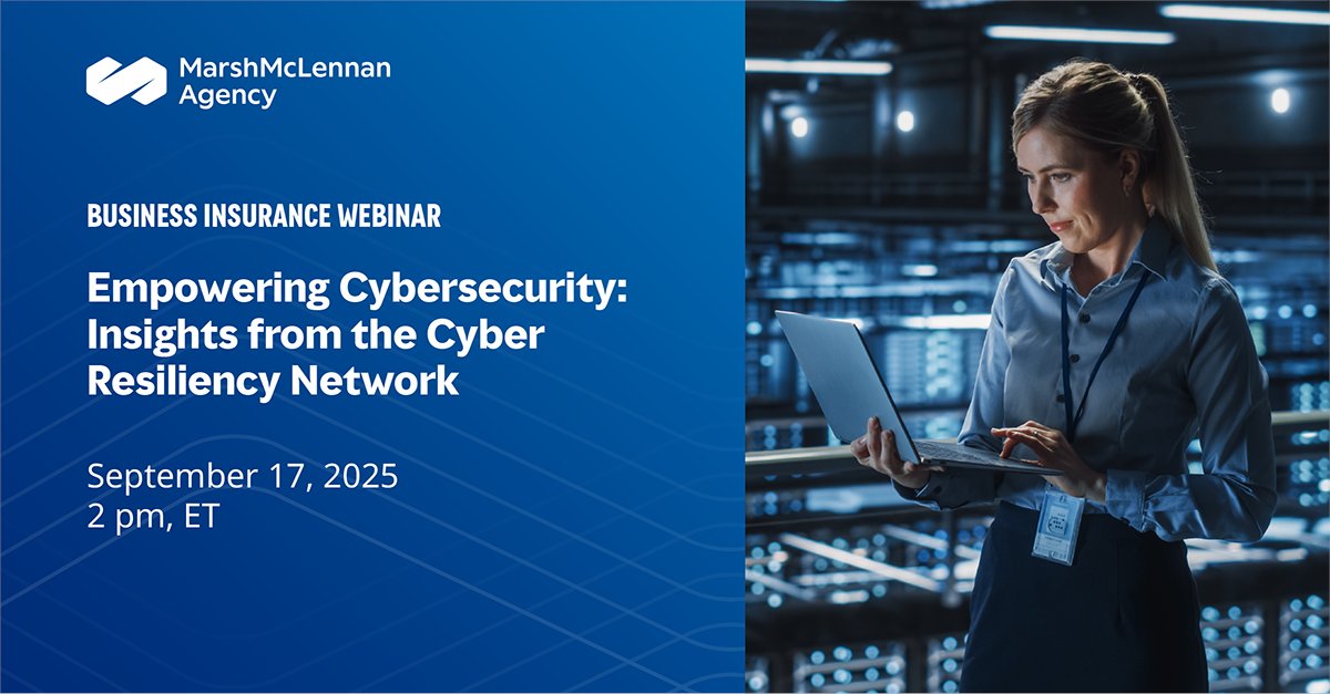 Marsh_MMA's tweet image. Threat actors are changing tactics; are your defenses keeping up? Join our webinar tomorrow at 2 pm ET to explore the latest in cyber threats, litigation, and incident response strategies. Don’t miss out. bit.ly/3JuqiKI #CyberSecurity #DataPrivacy #Resiliency