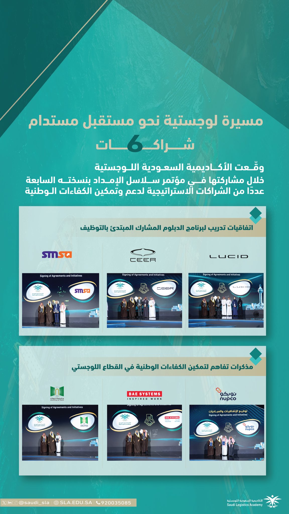 الأكاديمية السعودية اللوجستية توقّع عددًا من الاتفاقيات ومذكرات التفاهم #السعودية 