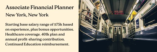 APPLY NOW! New Financial Planning Career Opportunity! 
Associate Financial Planner - New York, New York
bit.ly/4j0jmC7
