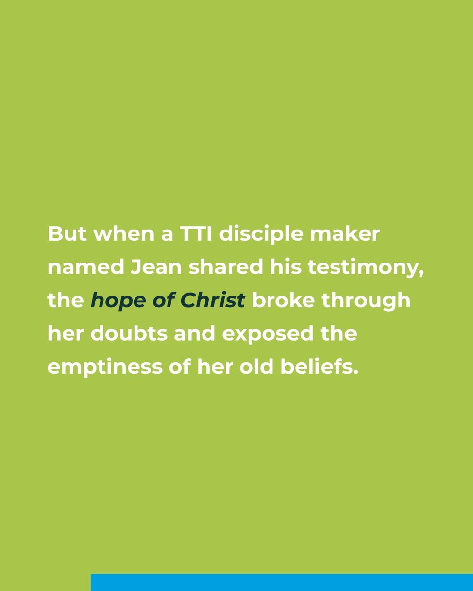 tti_global's tweet photo. Amina was a respected witch doctor, sought after for her power. 

But when TTI disciple maker Jean shared his testimony, the hope of Christ broke through. In repentance, she burned her witchcraft items and turned from darkness. 

Now her village is amazed at her light for Jesus. https://t.co/hz15OZG1LV