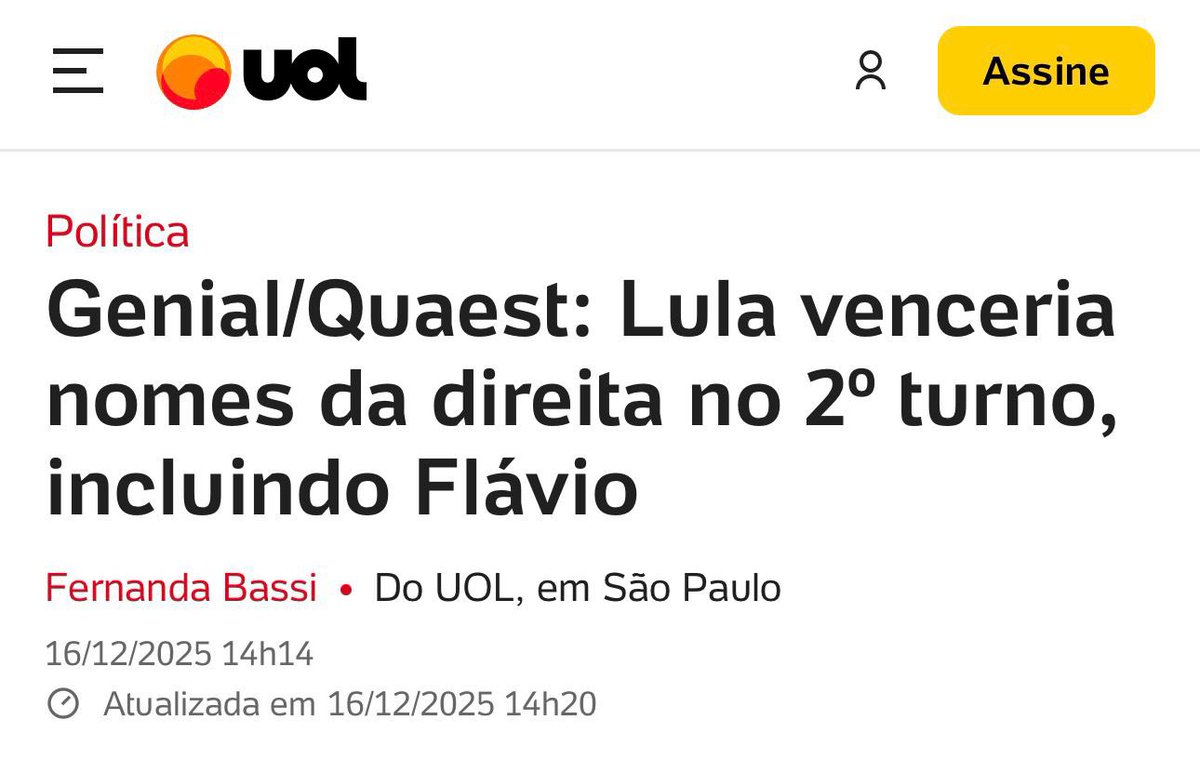 2026 é Lula lá! ⭐

Mais uma vez as pesquisas mostram o que o povo já sabe: Lula vence todos! Podem testar os nomes que quiserem, o Brasil segue firme com quem trabalha de verdade. ❤️🇧🇷