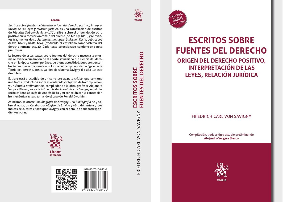 Ya es posible adquirir ambos libros en la web de Tirant.

Escritos sobre fuentes del Derecho. Origen del derecho positivo, interpretación de las leyes, relación jurídica: lnkd.in/ezjc6F6s

Teoría de la Interpretación Jurídica 5ª Edición: lnkd.in/esCTVeCP