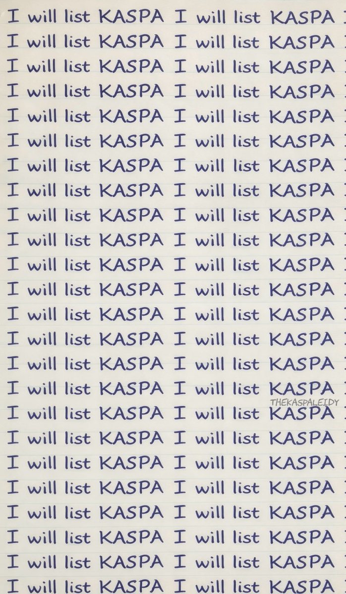 <a href="/binance/">Binance</a> Repeat after me. 🗣️
$kas on <a href="/binance/">Binance</a>