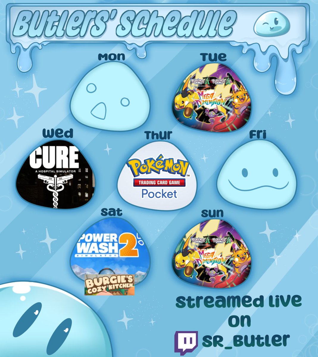 Butler063's tweet image. Slime Schedule!