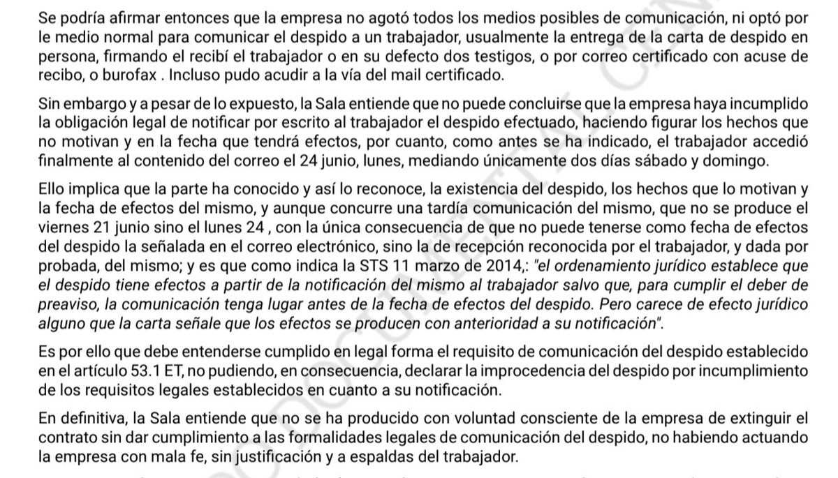 caty_pou's tweet photo. 📌 STSJ PV 4019/2025
#LOPD #RGPD #Consentimiento❓
🚨 Interesantísima sentencia
✅ Comunicación del despido a través del correo personal 📩 del trabajador
#Procedencia del despido
💥 Sentencia de instancia y voto particular 👨🏽⚖️ Lajo González: improcedente💥 https://t.co/iVR7yUsSJc https://t.co/u1dbe9mM9z