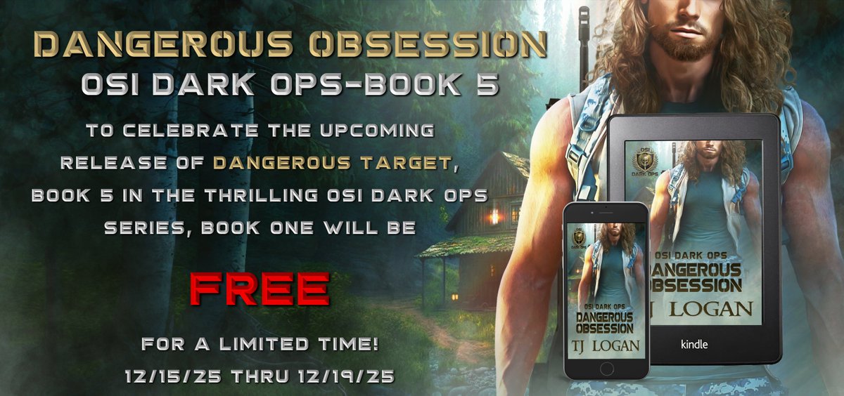 FREE BOOK ALERT - 5 DAYS ONLY!

Download your FREE copy of Dangerous Obsession, book 1 in the thrilling OSI Dark Ops series.

Available FREE 12/15/25 thru 12/19/25.

bit.ly/Dangerous-Obse…

#booklovers #FreeBook