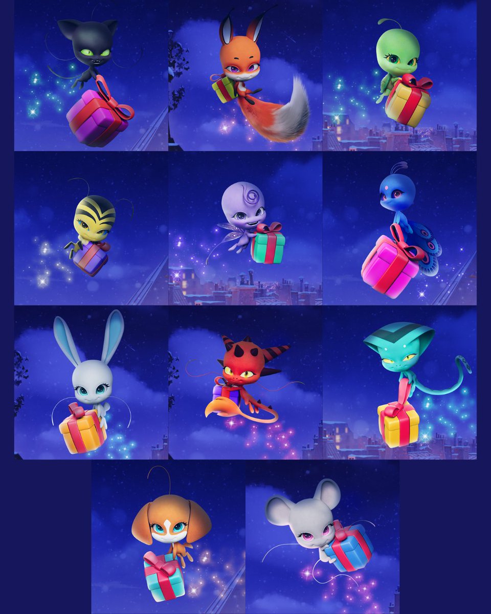 The Kwamis bring you your gifts this holiday season! 🎄🎁
#MiraculousLadybug