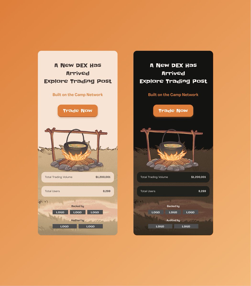 「 TRADING POST 🤠 」The campfire’s warm, and tokens are hot.

We crafted the Western world of <a href="/camptradingpost/">Trading Post</a> your partners for swapping, staking, and raising hell on-chain. More coming soon...