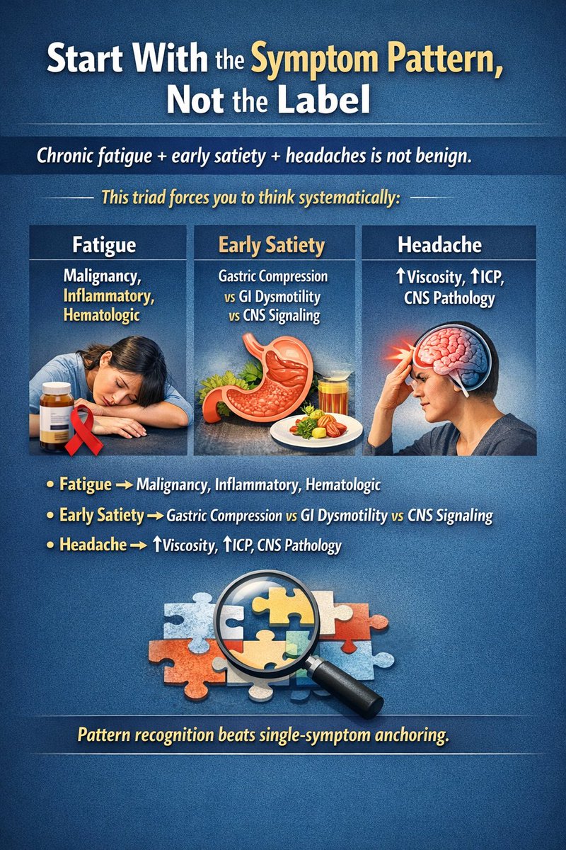Dr_RamaswamyS's tweet photo. A case of twists and turns presented by Krithika discussed by @MadellenaC and @rav7ks on @CPSolvers today.
Here were my takeaways from a middle aged female presenting with fatigue. #CPSolvers #FOAMed #medtwitter https://t.co/GRTD76mWmq