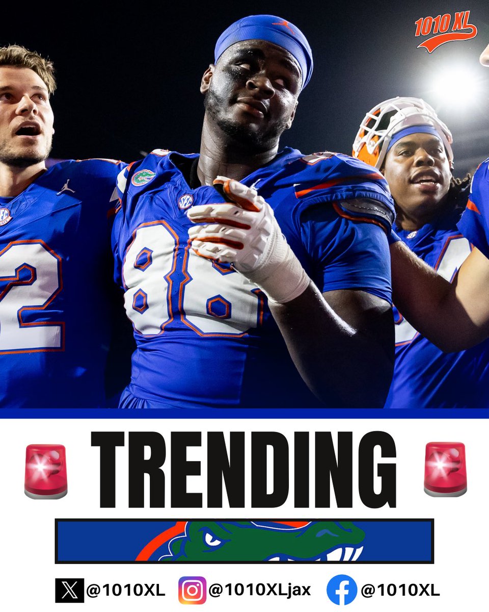 1010XL's tweet photo. Trending: Defensive lineman Caleb Banks has announced he is declaring for the NFL Draft 🐊

#Gators | #GoGators https://t.co/ivVfFjBVMf
