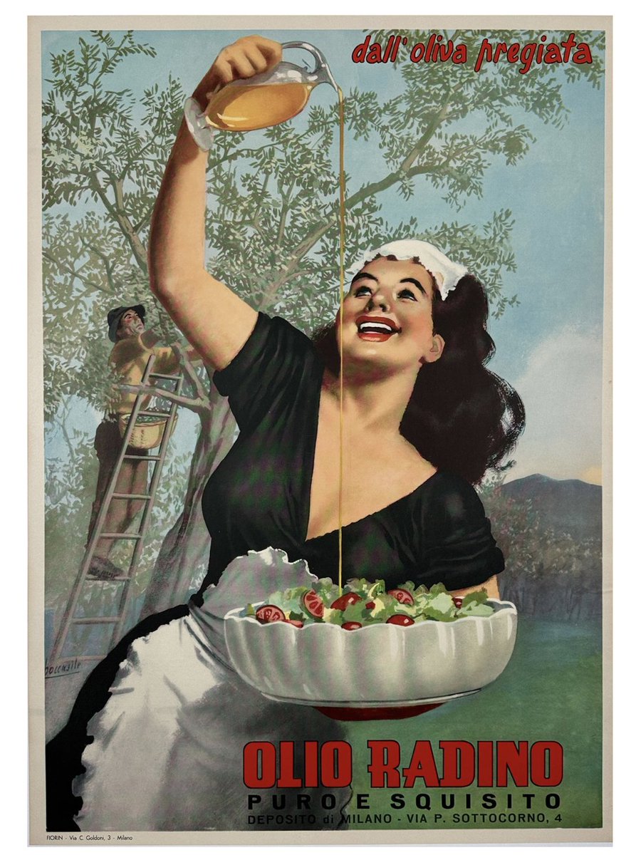 Antique_Posters's tweet image. Olio Radino Poster By Gino Boccasile Original 1950 Vintage Italian Olive Oil Company Offset Lithograph Advertisement Linen Backed.
Available on our website...
antiqueposters.com/olio-radino-by…