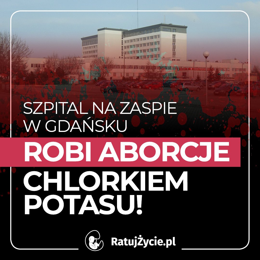 GodekKajaU's tweet image. Zastrzyki z chlorku potasu - prosto w serce dziecka - tym razem w Gdańsku!

W tę niedzielę 21 grudnia o g.12:00 pikieta pod szpitalem na Zaspie
Przyjdź, ratuj życie dzieci!

Newsletter
👇
ratujzycie.pl/listdociebie/1…