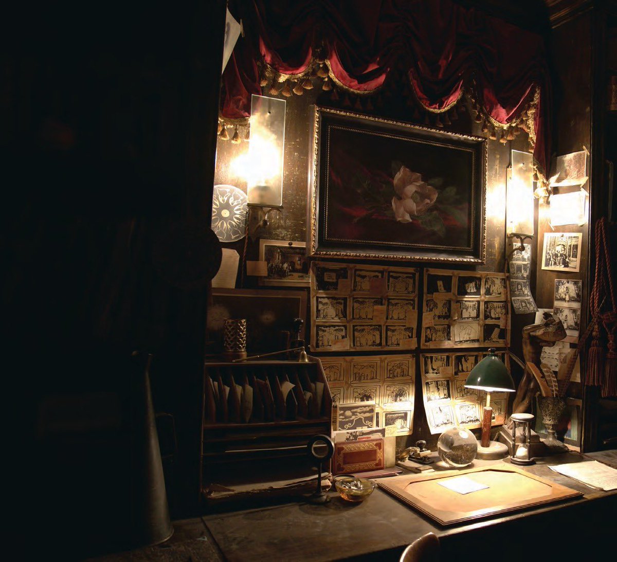 armand's artsy personality making itself seen in his office...