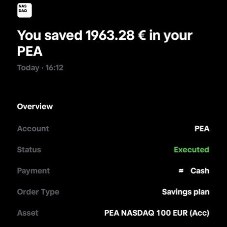 SimpleETF's tweet image. La routine mensuelle est passée. ✅

1 963 € investis automatiquement sur le Nasdaq-100.

Le contexte ? 🗓️ 30 Octobre : J'étais à +14%🗓️ Aujourd'hui : Je suis retombé à +7,4%

Certains auraient peur et arrêteraient tout. 😱 Moi, je vois une opportunité : mon virement de ce…