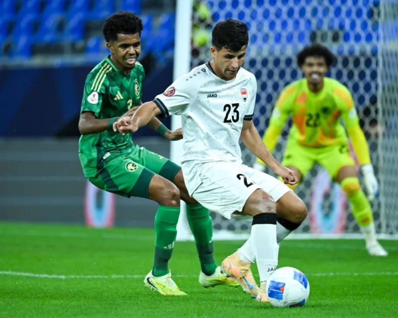 GulfTimes_QATAR's tweet photo. #SaudiArabia have been crowned #champions of the #AGCFFU_23 Gulf Cup Qatar 2025, after claiming a 2-0 win over Iraq in the final match held at #Stadium974 in Doha on Tuesday.The tournament took place in Qatar from December 4–16, bringing together rising #U_23 football stars from across the region to compete for the prestigious title. 

https://t.co/Qbm2YCUwwk