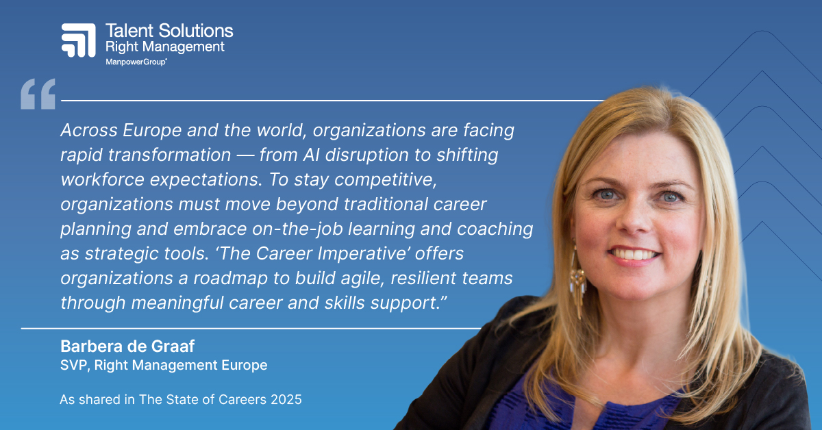 rightmanagement's tweet image. AI disruption. Shifting expectations. Rapid transformation. Barbera de Graaf says traditional career planning isn’t enough. To stay resilient, leaders must embrace coaching as a strategic tool. The Career Imperative: bit.ly/46Kmcpt