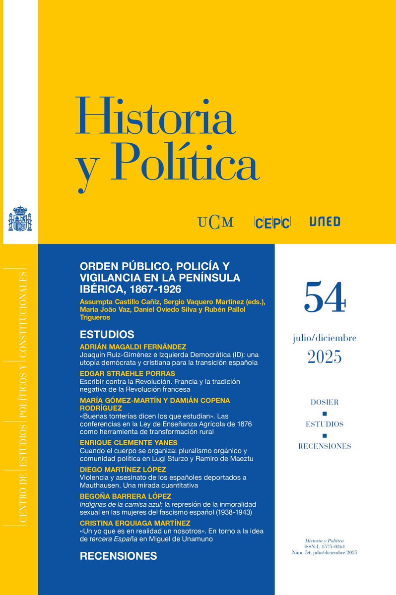 Comparto orgulloso mi último artículo de investigación publicado en <a href="/historiaypol/">Historia y Política</a>. Un estudio donde, apoyado en la metodología cuantitativa que tan buenos resultados da en la historiografía europea de los campos nazis, permite alumbrar el vaso español 
recyt.fecyt.es/index.php/Hyp/…