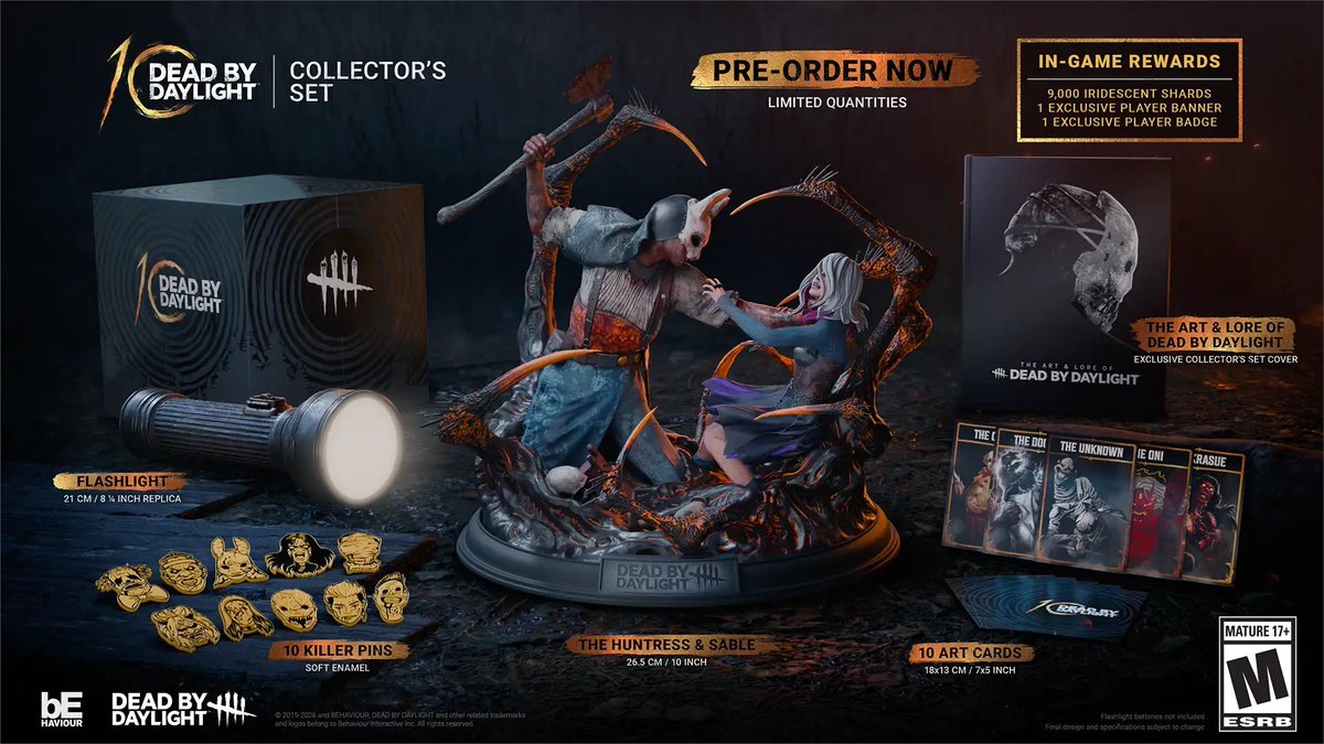 Este es todo el contenido que incluye el set de colección del 10º aniversario de Dead by Daylight.