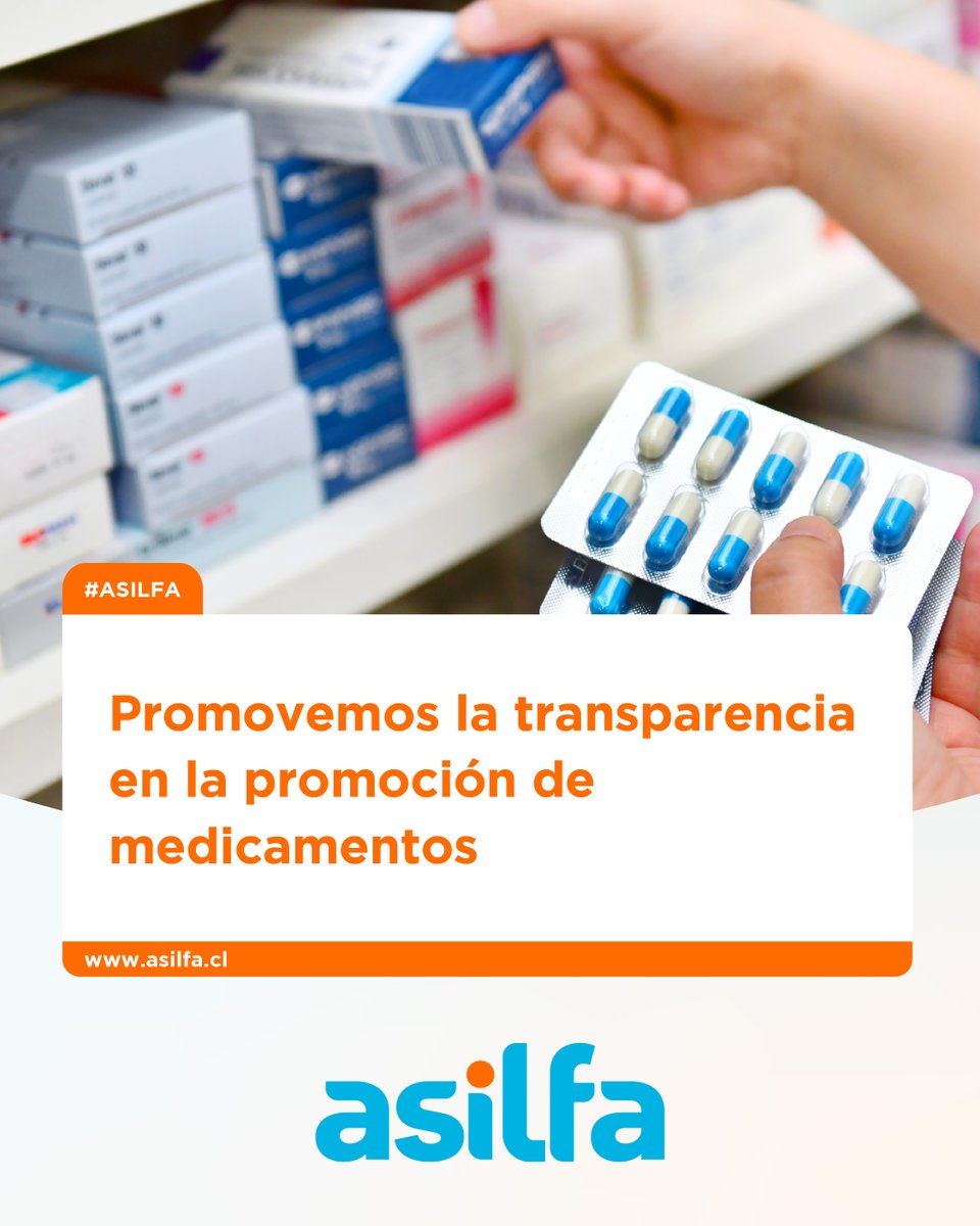 En ASILFA promovemos la #transparencia en la promoción de #medicamentos: que se distinga evidencia científica de publicidad, se informe quién financia y se eviten mensajes encubiertos.
 
Conoce más en asilfa.cl