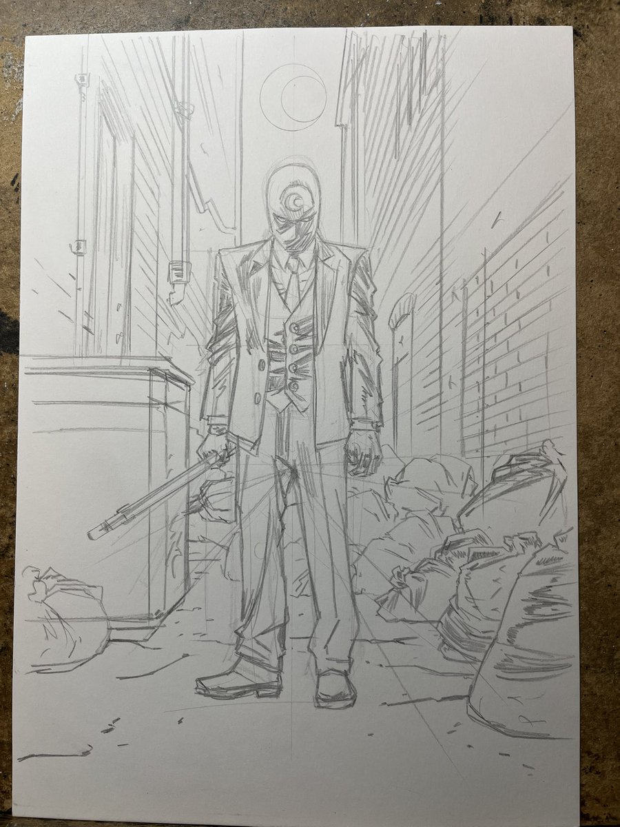 declanshalvey's tweet photo. Will be inking this MR KNIGHT in 90mins in my final inking stream of the year. https://t.co/s7mGAD34tO