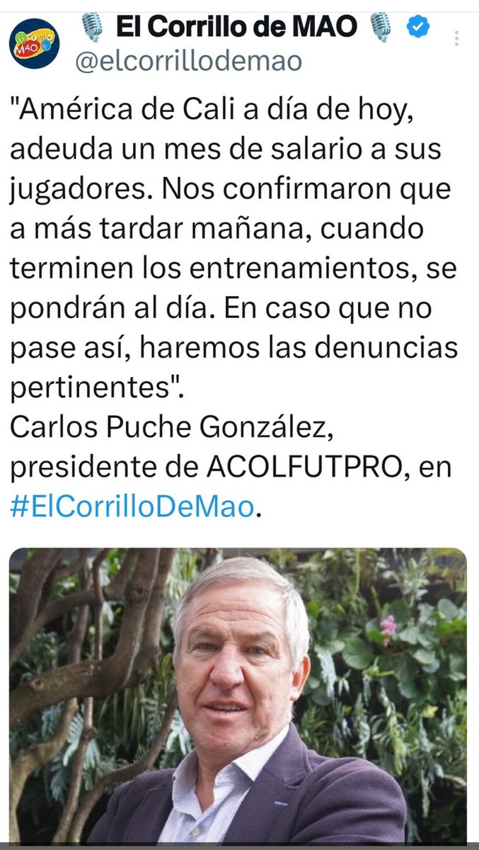 Y NO disque ⁦<a href="/AmericadeCali/">América de Cali</a>⁩ NO debía ni un $ dijo ayer Iván Vélez ? Y ahora sale ⁦<a href="/acolfutpro/">ACOLFUTPRO</a>⁩ diciendo que un mes, cuando deben 3 Quincenas y una millonada en Premio$ y se vinieron en contra mía a decirme “vende humo” jejejejeje y eso que AÚN no les destapo esa olla