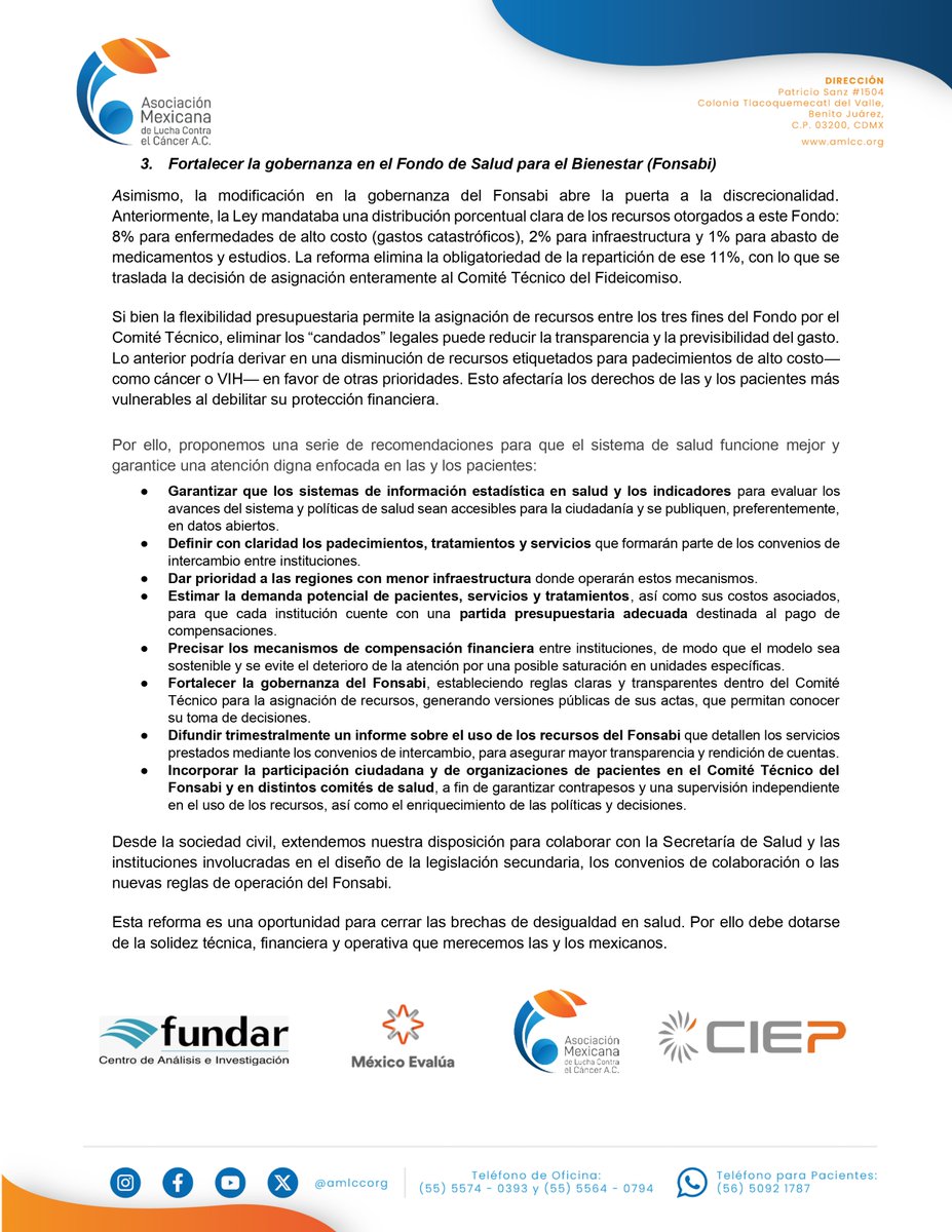 Asociación Mexicana de Lucha Contra el Cáncer tweet media