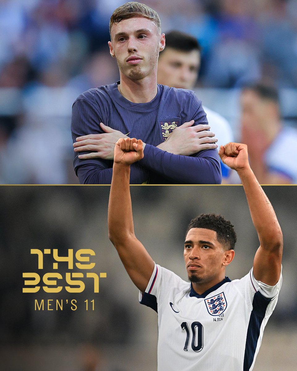 England's tweet image. Two #ThreeLions have been named in The Best @FIFAcom Men's 11 🏴󠁧󠁢󠁥󠁮󠁧󠁿

Congratulations to Cole Palmer and @BellinghamJude! 🤝