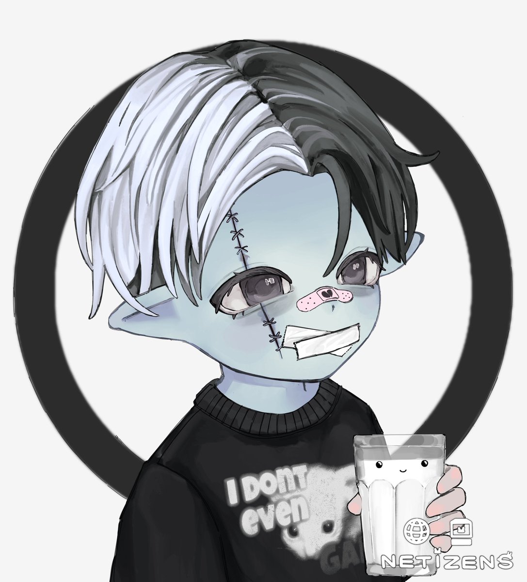 If me &amp; my personal maid as #mynetizen 

we come from goblino clan with a scar on the eye as a symbol how we life so far

we both like much of milk, special milk that she made for me

life is hard but we just need a glass of milk to live day by day 🥛🥛

anyway, if u want to made