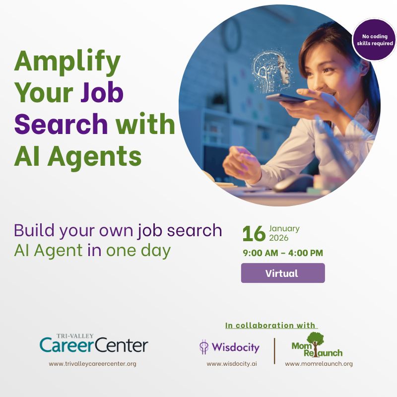 momrelaunch's tweet photo. The job market is brutal. It’s time to deploy your own AI to land the right role.

Build a personalized Job Search AI Agent in 1 day. No coding skills required.

Jan 16, 2026 | Virtual
$99 early access
Register: https://t.co/y9yTjnSlCA

#AI #JobSearch #CareerGrowth https://t.co/P1CjJNH5B6