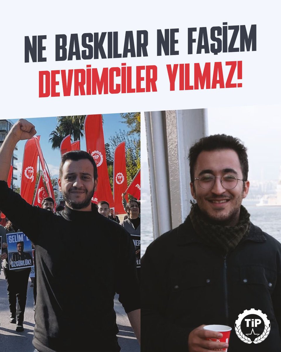 tipantalya's tweet photo. NE BASKILAR NE FAŞİZM; DEVRİMCİLER YILMAZ!

Bugün parti büromuza yönelik alçak saldırıyı püskürttükleri gerekçesiyle İl Başkanımız Enes Keskin ve İl Yönetim Kurulu üyemiz Serhat Avşaroğlu gözaltına alındı.

Partimize ve mücadelemize yönelik her türlü saldırıya karşı buradayız. Baskılar bizi yıldıramaz.
İl Başkanımız Enes Keskin ve İl Yönetim Kurulu üyemiz Serhat Avşaroğlu serbest bırakılsın!