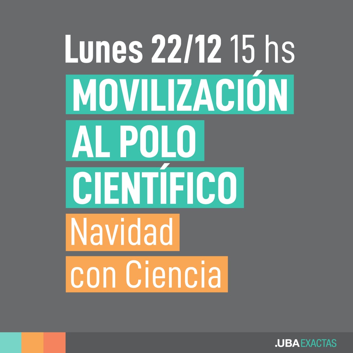 Exactas_UBA's tweet image. 🚨 La @agenciaidiar  y la @innovacionar anularon las convocatorias PICT 2022 y 2023, dejando sin financiamiento proyectos ya evaluados y aprobados.

Por eso convocamos a la comunidad a movilizarse para que:
* se firmen los contratos de los PICT 2022
* se inicie la evaluación de…