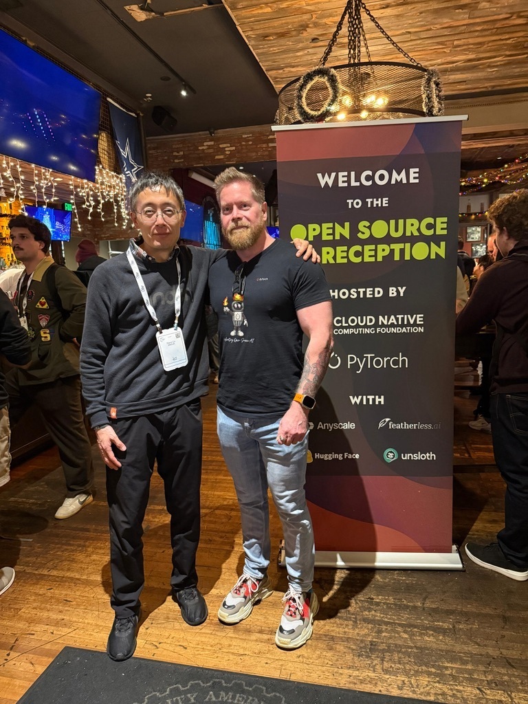 PyTorch's tweet image. We had a strong presence at NeurIPS 2025, contributing across the week with workshops, talks, posters, a co-hosted community reception, and ongoing engagement with researchers, engineers, and maintainers from across the AI community.

Our recap highlights PyTorch-led workshops on…