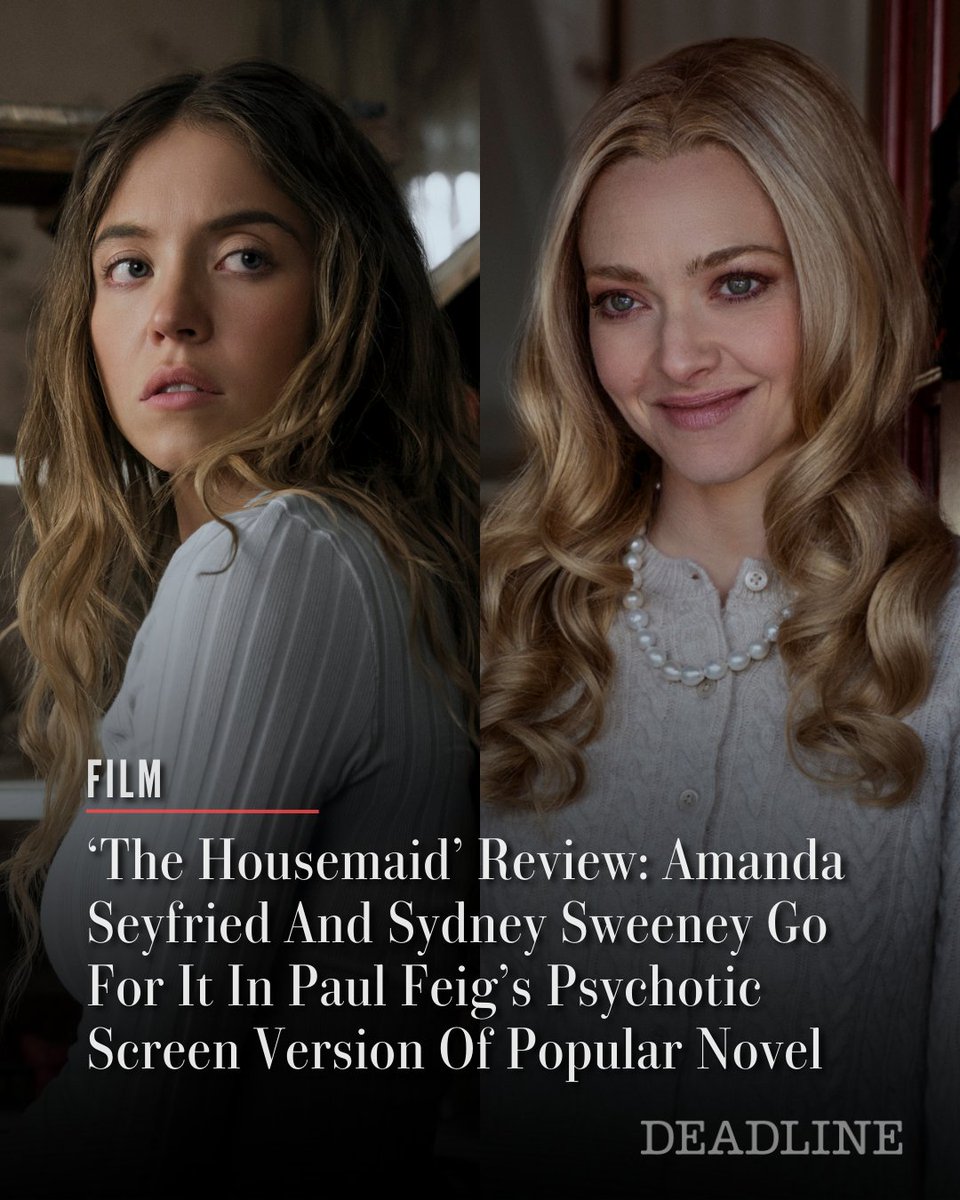 “It sails over the top on purpose, and it undoubtedly is, for me at least, the guilty pleasure of the season” - Deadline’s Pete Hammond

Read the full review for ‘The Housemaid’ here: tinyurl.com/3mernsva