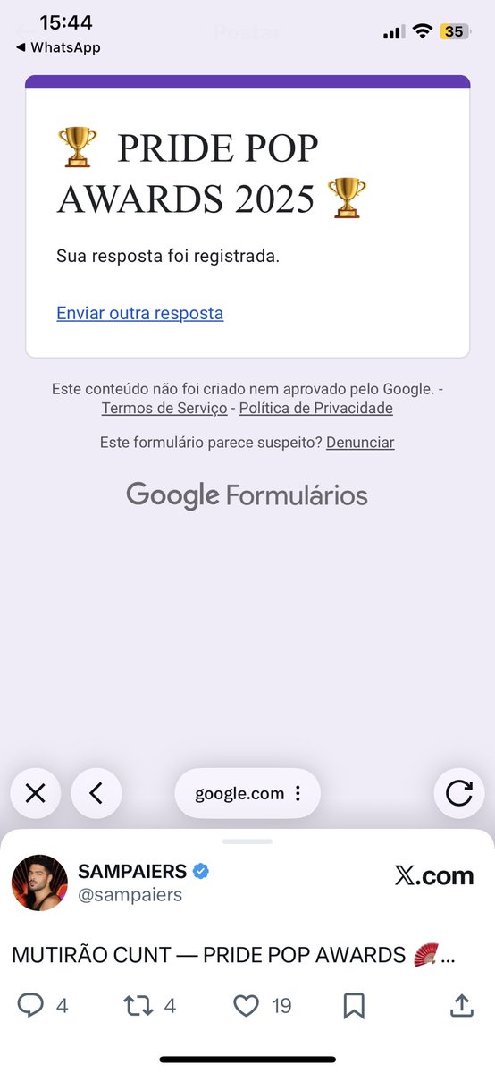 wander_gabriel's tweet photo. @sampaiers @tashadengo @irmascentral @irmasdepau @afroboneca @vitapereiras2 @CLEMENTAUM @acervaummm Votado https://t.co/YsX5ywLVw4
