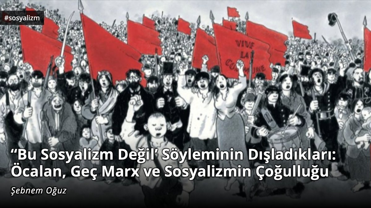 “Bu Sosyalizm Değil’ Söyleminin Dışladıkları: Öcalan, Geç Marx ve Sosyalizmin Çoğulluğu
✍️Şebnem Oğuz yazdı: solfasol.tv/bu-sosyalizm-d…

📌“Bu sosyalizm değil” cümlesi yeni değil. Öcalan’ın sosyalizm anlayışı geçmişte de ortodoks Marksistler tarafından eleştirildi. Fakat bugün olan