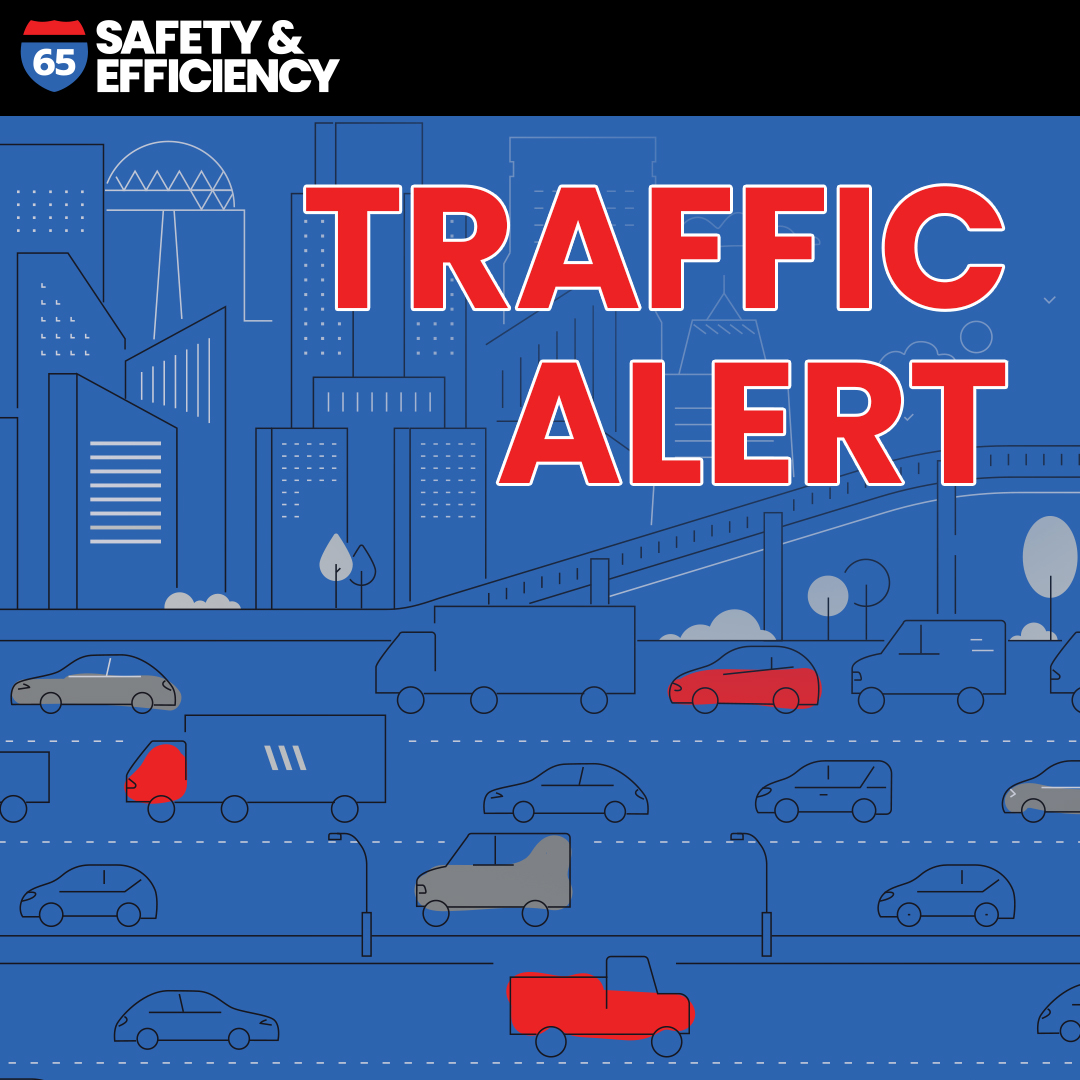 🚨The traffic shift on northbound I-65 between Bradbury St. and the I-65/I-70 interchange has been POSTPONED to Wednesday, Dec. 17, weather permitting. 

The traffic shift on NB I-65 between Bradbury St. and the I-65/I-465 has also been postponed.
bit.ly/44uFKOh