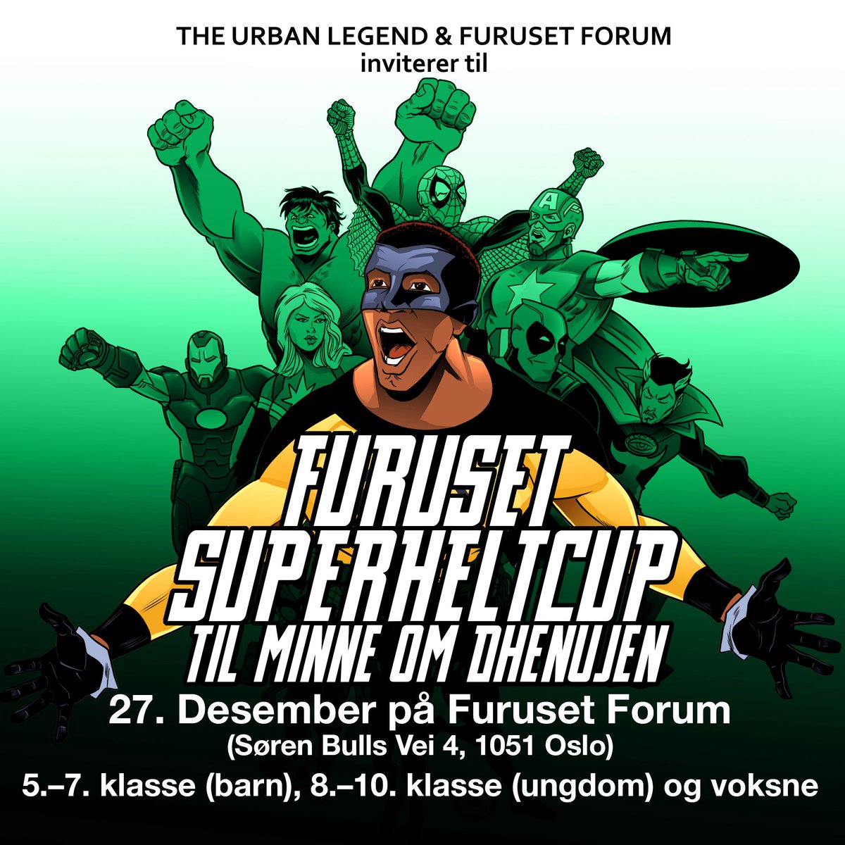 ⚽🦸‍♂️ SUPERHELTCUP 2025
📍 Furuset Forum | 🗓️ 27. des

Fotball + superheltstemning for barn, ungdom &amp; voksne ⚡
👕 Alle lag får superheltdrakter

Gratis for barn &amp; ungdom
Senior: 100 kr

📞 484 28 151 | 📸 @Ungiforum